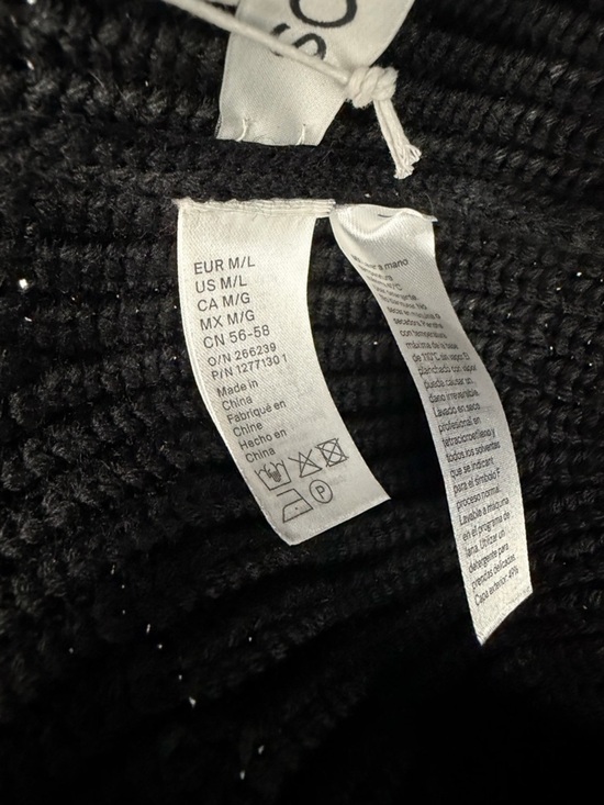 Cos Black Ribbed Wool Blend Bucket Hat main image 5